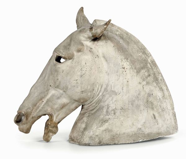 Testa di cavallo in gesso. XX secolo