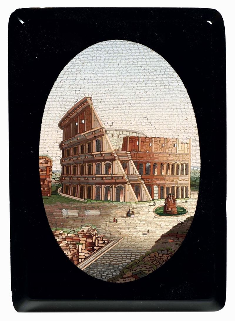 Presse papier con micromosaico raffigurante Colosseo. XX secolo  - Asta Dimore Italiane - I - Cambi Casa d'Aste