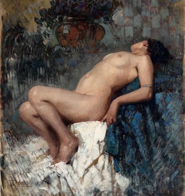 Filippo Anivitti (1876 - 1955) nudo disteso