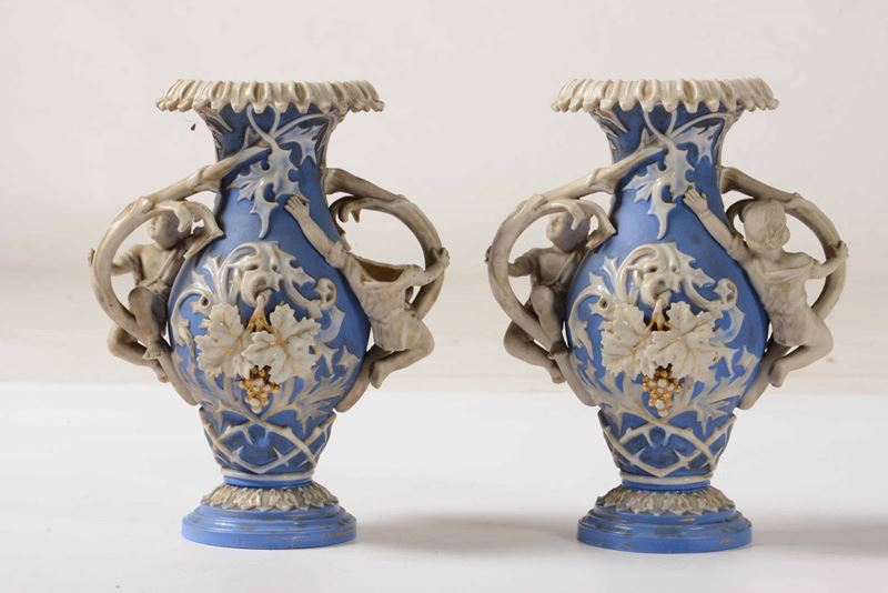 Coppia di vasi, XX secolo  - Asta Ceramiche e Vetri | Cambi Time - Cambi Casa d'A [..]