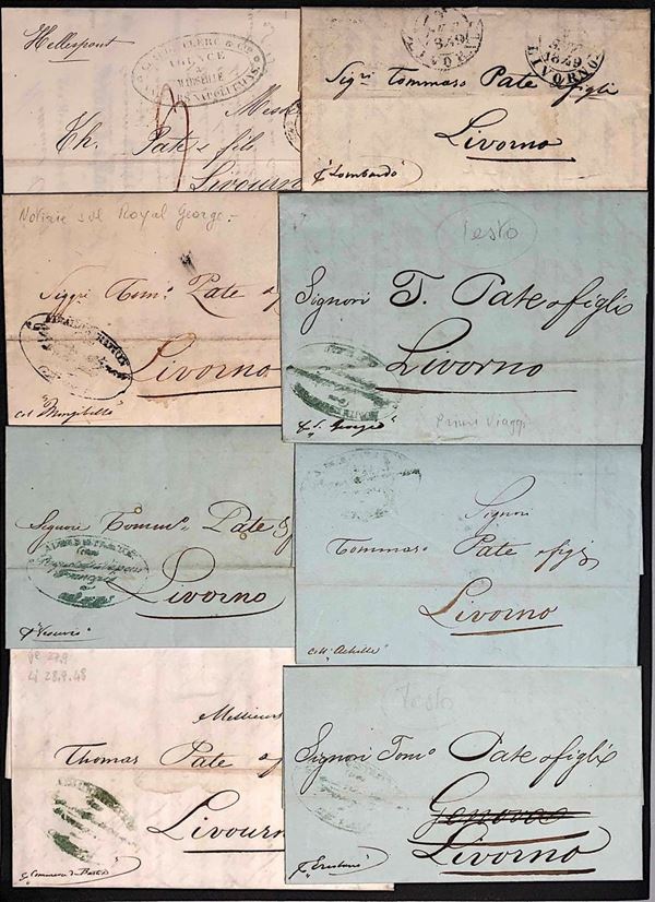 1844/1849, Prefilatelia, 10 lettere del periodo.