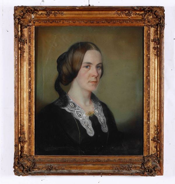 Artista del XIX-XX secolo Ritratto maschile e ritratto femminile