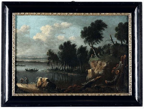 Henricus Joseph Antonissen - Paesaggio fluviale