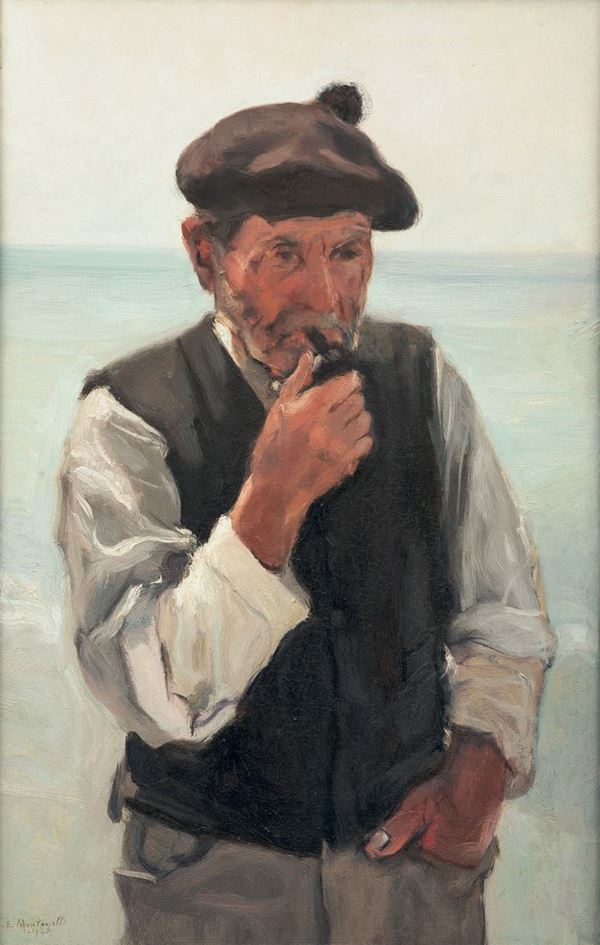 Evasio Montanella - Vecchio Pescatore Ligure, 1928