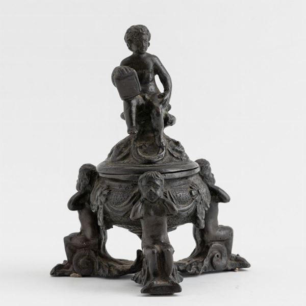 Calamaio in bronzo. XIX secolo