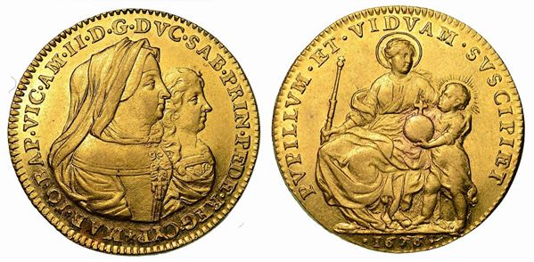 VITTORIO AMEDEO II. Il primo Re sabaudo (1675-1680). Reggenza della madre MARIA GIOVANNA BATTISTA. Quadrupla  [..]