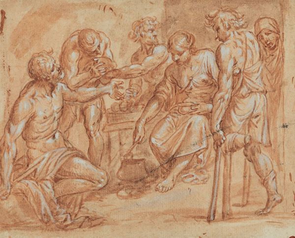 Artista fiammingo operante a Genova nel XVII secolo La distribuzione dei pasti