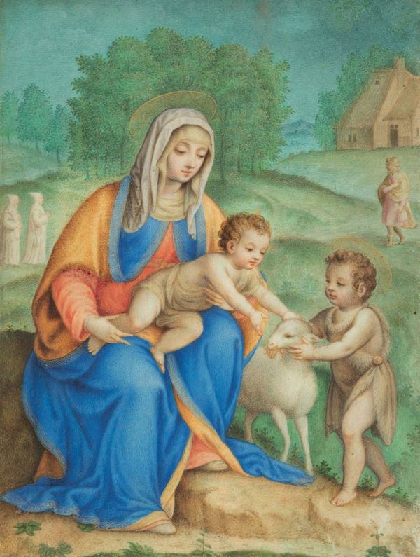 Agostino Decio - Madonna con Bambino e San Giovannino