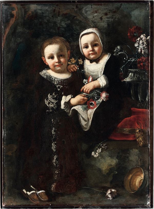 Scuola italiana del XVII secolo Ritratto di bambini