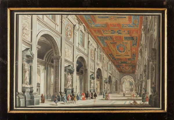 Giovanni Paolo Panini (1692 Piacenza-1765 Roma), da Interno della basilica di San Giovanni in Laterano