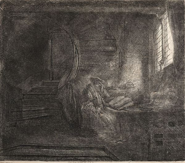 Rembrandt Harmenszonn van Rijn - San Girolamo nello studio (1642)