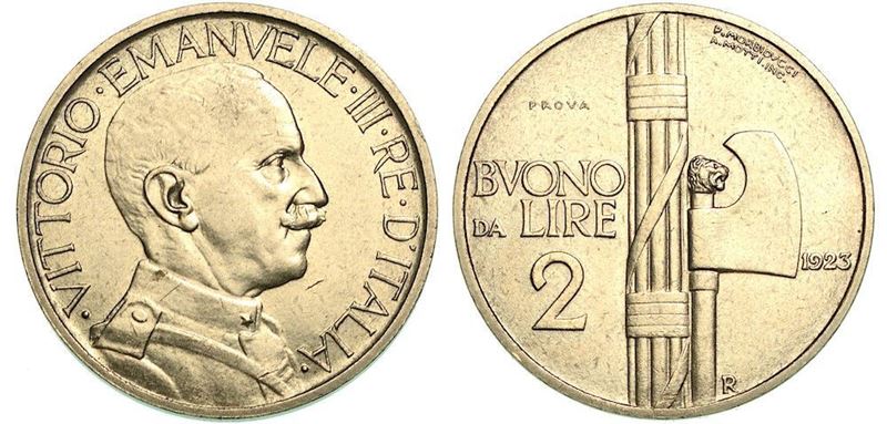REGNO D'ITALIA. VITTORIO EMANUELE III DI SAVOIA, 1900-1946. Buono da 2 Lire 1923.  [..]