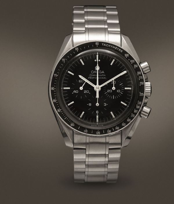 OMEGA - Speedmaster Moonwatch ref 345.0022, cronografo in acciaio carica manuale con bracciale originale