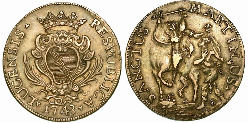 LUCCA. REPUBBLICA, 1369-1799. Scudo 1743.  - Auction Numismatics - Cambi Casa d'A [..]