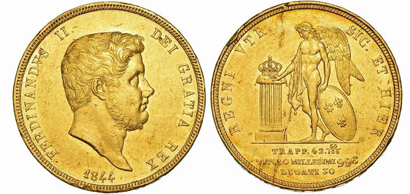 NAPOLI. FERDINANDO II, 1830-1859. 30 Ducati 1844.  - Auction Numismatics - Cambi  [..]