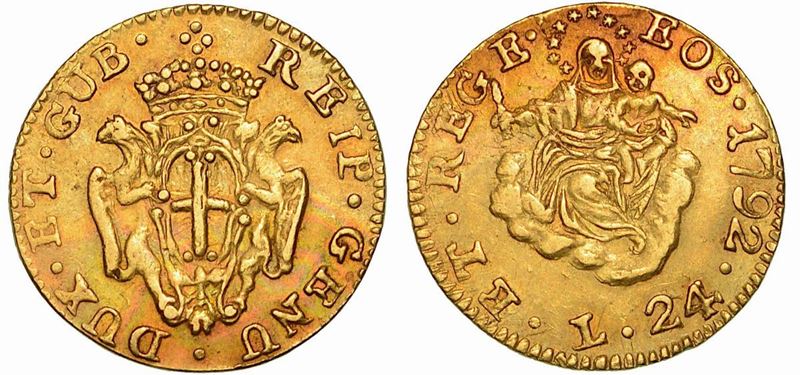 GENOVA. DOGI BIENNALI, 1528-1797. 24 Lire 1792.  - Auction Numismatics - Cambi Casa  [..]