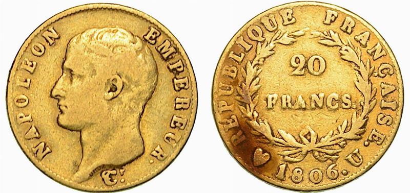 TORINO. NAPOLEONE I, 1801-1815. 20 Francs 1806. Torino.  - Auction Numismatics -  [..]