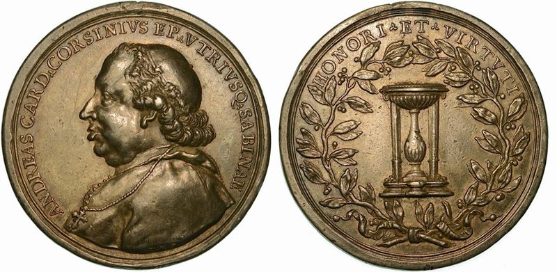 STATO PONTIFICIO. CARDINALE ANDREA CORSINI, 1759-1795. Medaglia in argento s.d.  [..]