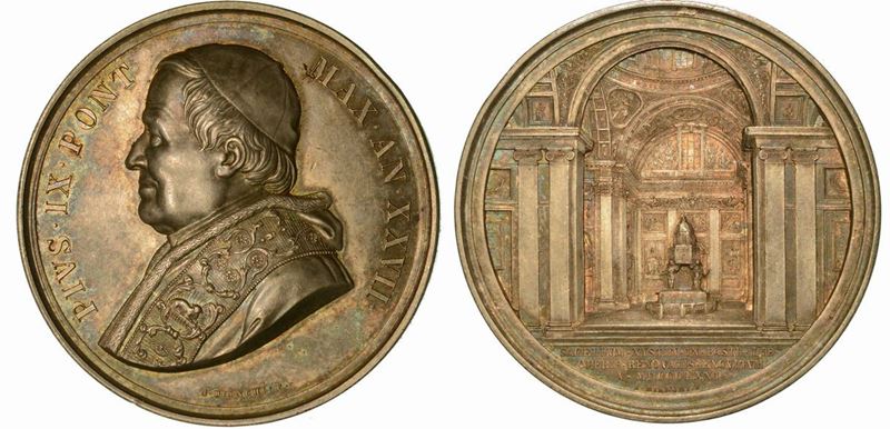 VATICANO. PIO IX, 1846-1878. Medaglia in argento 1871 A. XXVII.  - Auction Numismatics  [..]