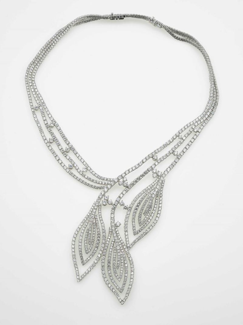 Diamond and gold necklace  - Auction Contemporary Jewels - Cambi Casa d'Aste