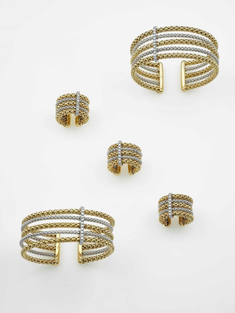 Group of two bangles and three rings  - Auction Contemporary Jewels - Cambi Casa d'Aste