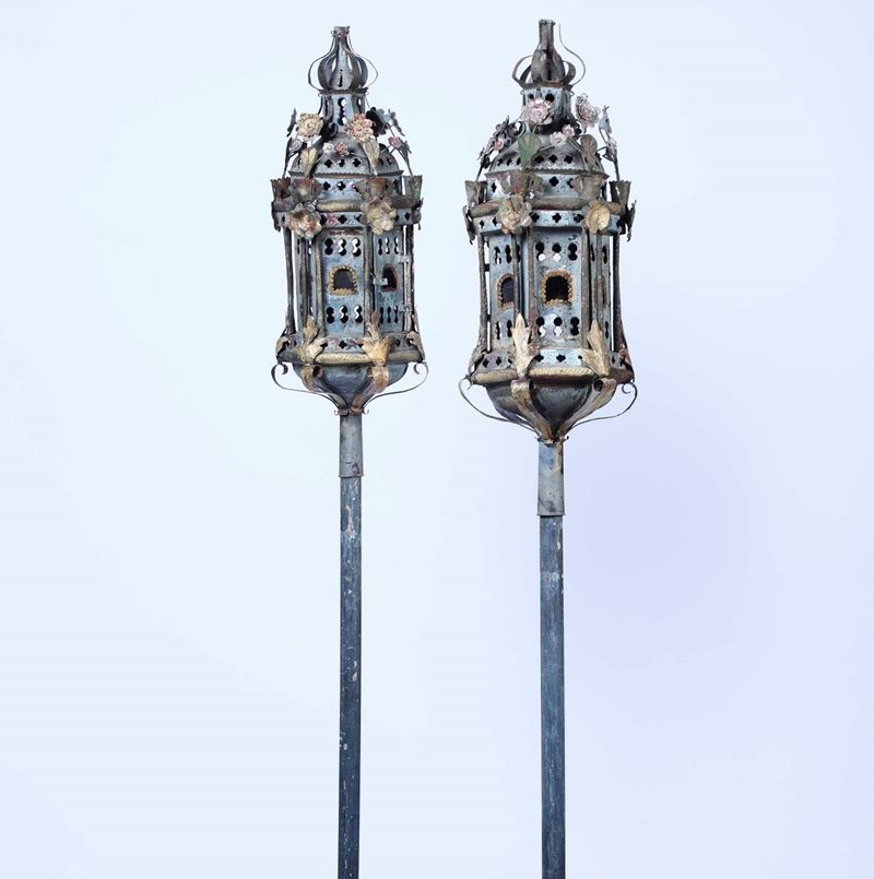 Coppia di lanterne. Veneto, XVIII-XIX secolo  - Auction Antique June | Cambi Time  [..]