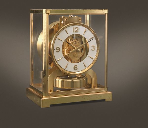 JAEGER LECOULTRE - Atmos orologio da tavolo di forma rettangolare in ottone bronzato, anni ’60