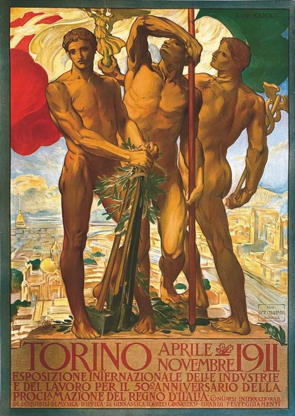Adolfo De Karolis - Esposizione Internazionale delle Industrie e del Lavoro per il 50° anniversario della proclamazione del Regno d’Italia - Torino 1911