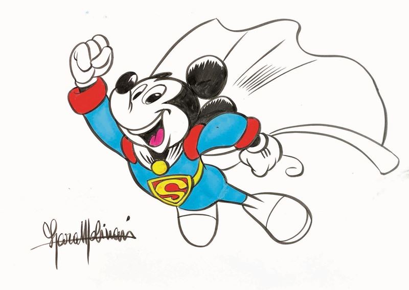 Lara Molinari : Topolino Superman  - Asta POP Culture and Comics - Cambi Casa d'A [..]