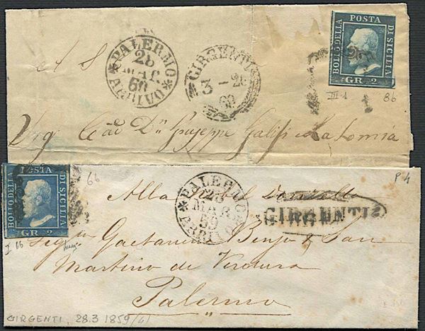 1859, Sicilia, due lettere da Girgenti.