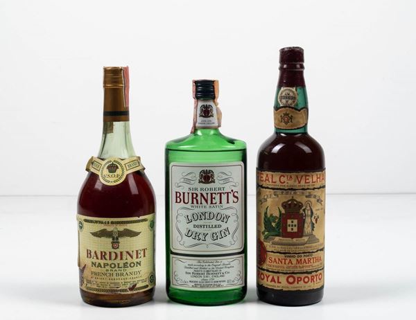 Bardinet, French Brandy Napolèon Burnett's, London Dry Gin Real Companhia Velha, Vinho do Porto