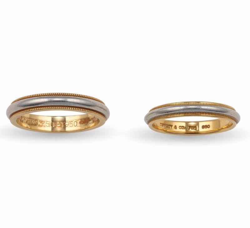 Two gold and platinum rings. Signed Tiffany & Co.  - Auction Fine and Coral  [..]