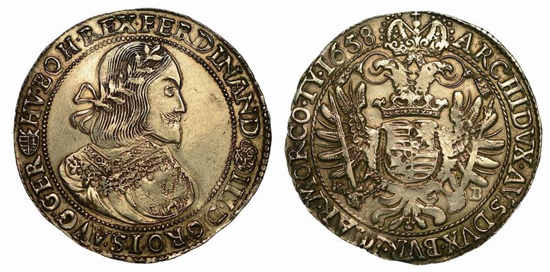 UNGHERIA. FERDINAND III, 1637-1657. Thaler 1658.  - Auction Numismatics - Cambi  [..]