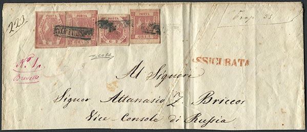 1858, Regno di Napoli, gran parte di Assicurata da Napoli.