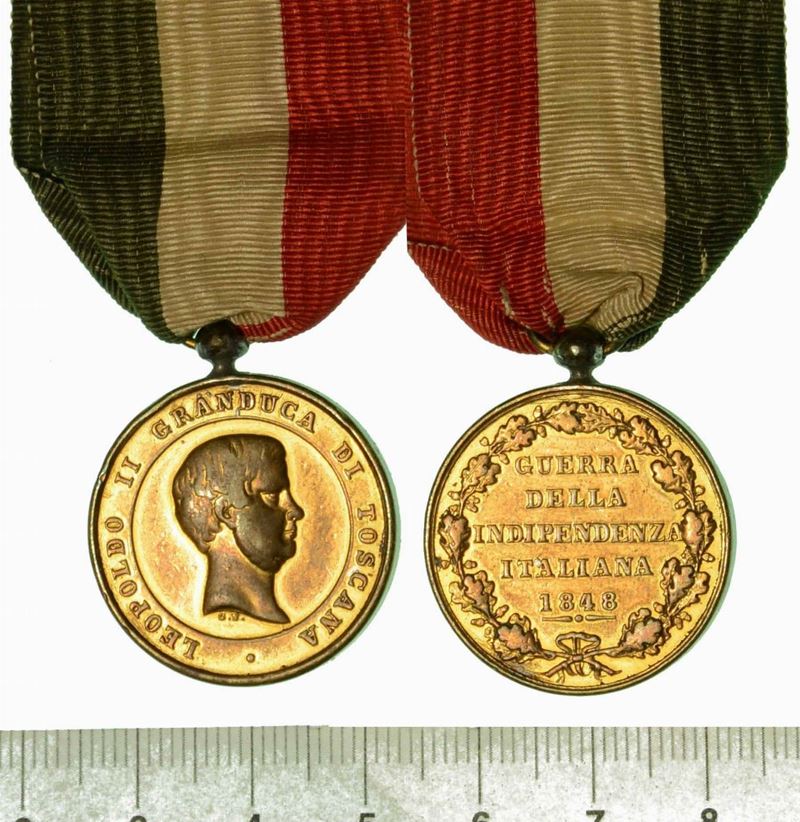 ITALIA - TOSCANA. LEOPOLDO II D'ASBURGO-LORENA, 1824-1859. Medaglia in bronzo dorato  [..]