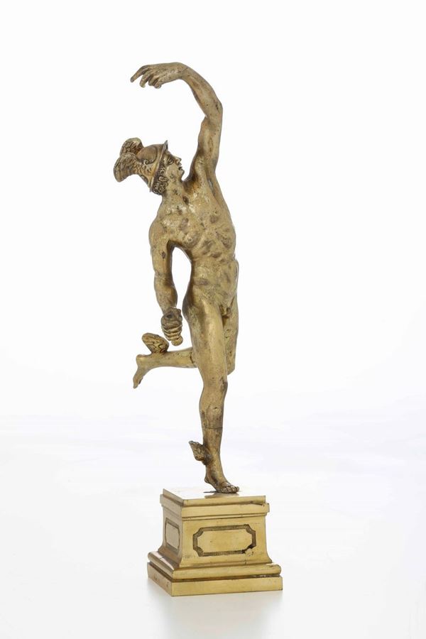 A gilt bronze Hermes, 18/1900s