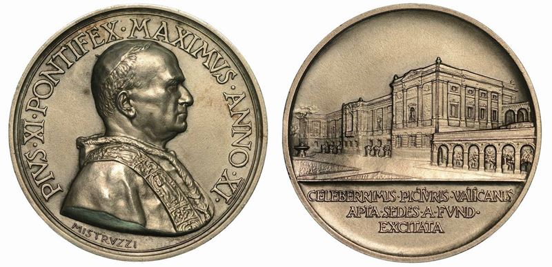 VATICANO. PIO XI, 1922-1939. Medaglia annuale A. XI.  - Auction Numismatics - Cambi  [..]