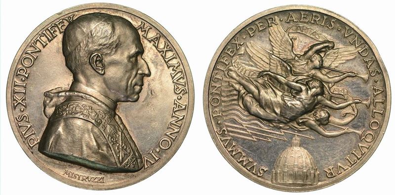VATICANO. PIO XII, 1939-1958. Medaglia annuale A. IV.  - Auction Numismatics - Cambi  [..]