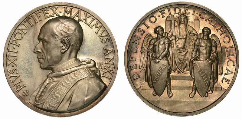 VATICANO. PIO XII, 1939-1958. Medaglia annuale A. XI.  - Auction Numismatics - Cambi  [..]