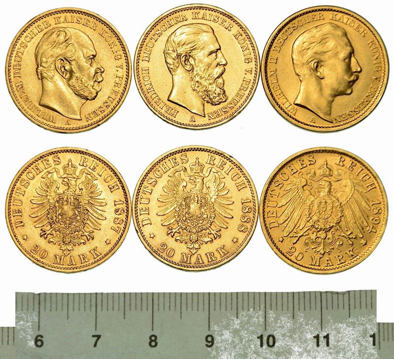 GERMANIA. Lotto di tre monete.<BR>  - Auction Numismatics - Cambi Casa d'As [..]