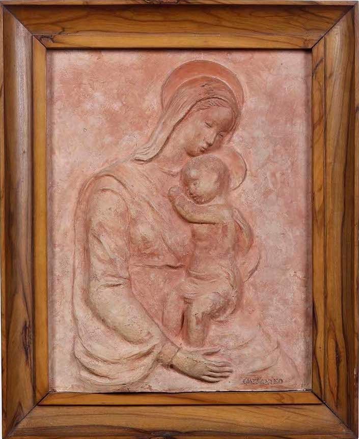 Madonna con Bambino. Placca in terracotta. Rodolfo Castagnino (1893-1978)  - Asta Scultura | Cambi Time - Cambi Casa d'Aste