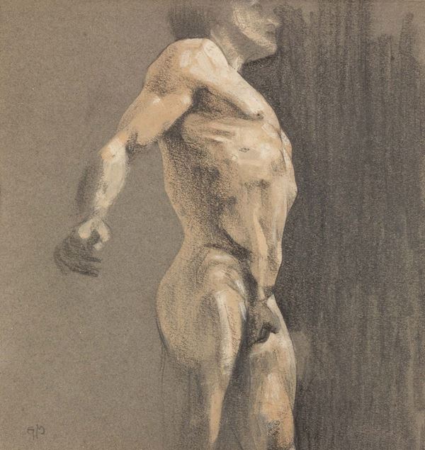Antonio Maraini - Studio di nudo maschile di profilo