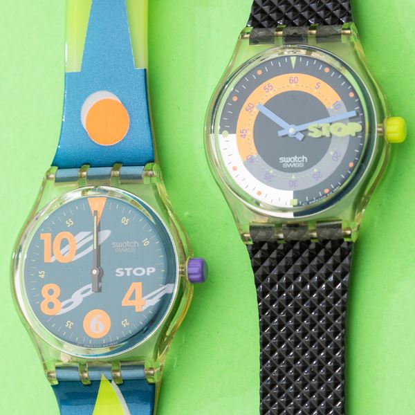 Lotto di 2 swatch Stop-watch:  SSK100 1992  SSK102 1992