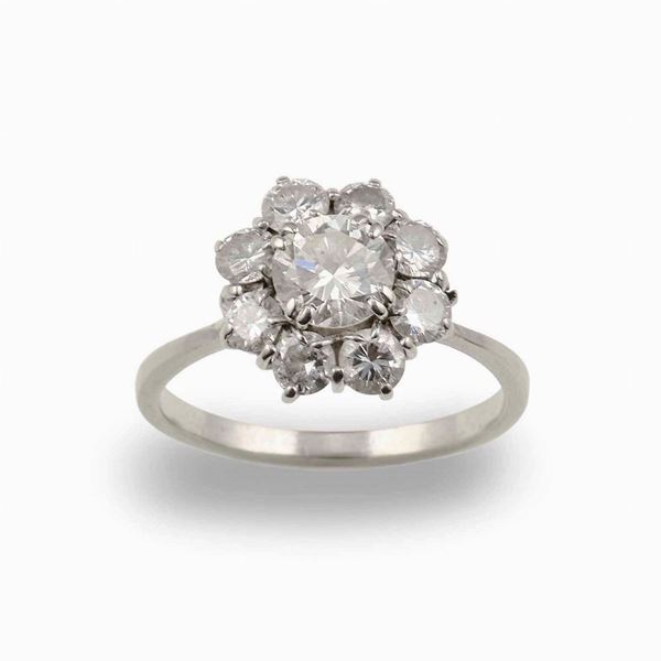 Brilliant-cut diamond ring