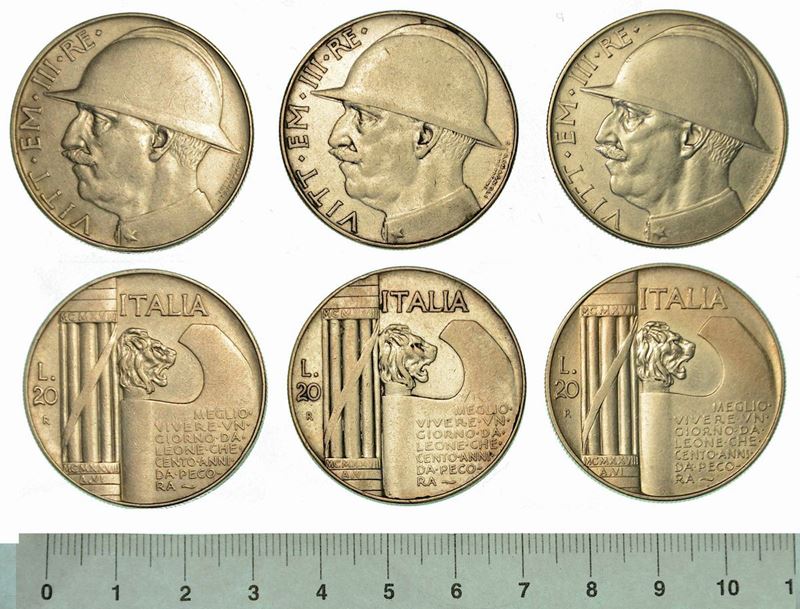 REGNO D'ITALIA. Lotto di tre monete.  - Auction Numismatics - Cambi Casa d'Aste