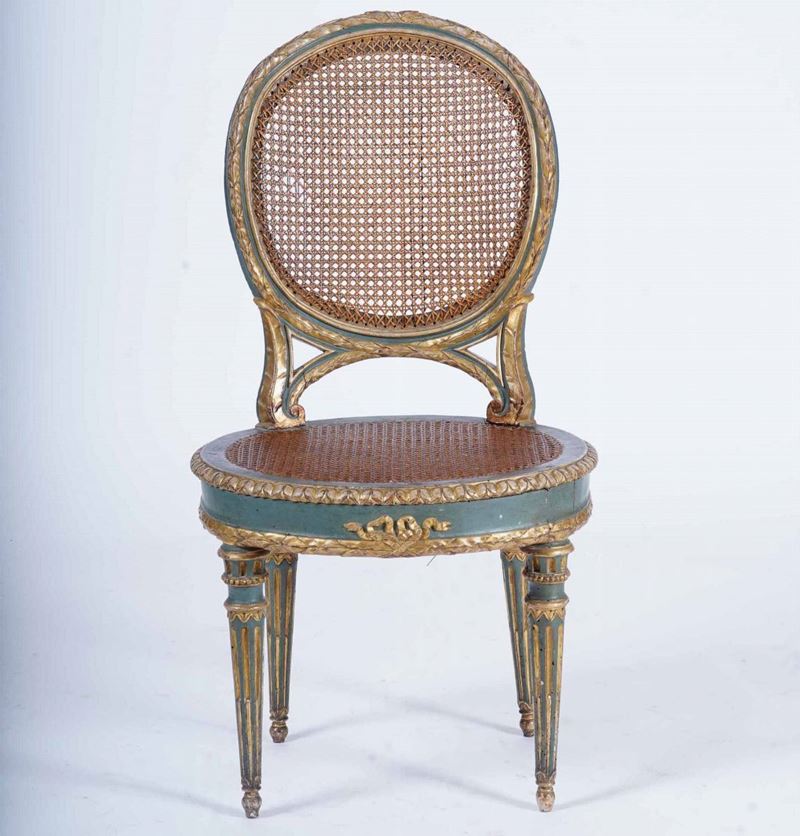 Sedia in legno laccato e dorato  - Auction Antique June | Cambi Time - Cambi Casa  [..]