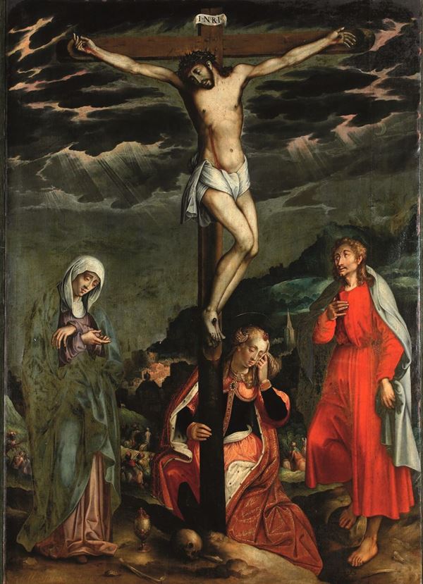 Simone De Magistris - La Vergine, Maria Maddalena e San Giovanni ai piedi della croce