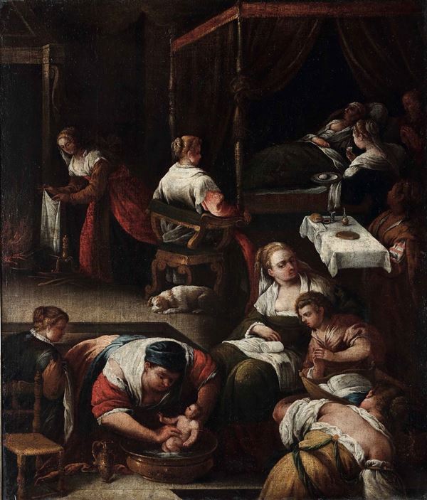 Francesco Bassano - La nascita della Vergine