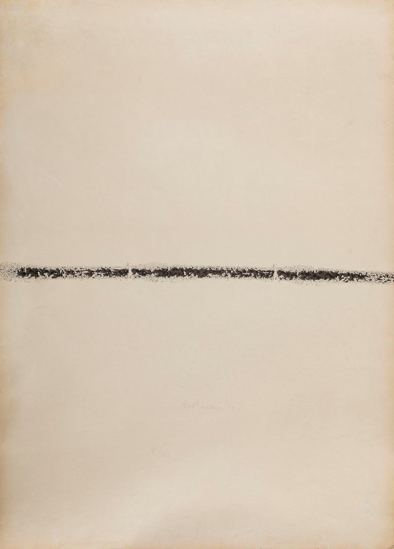 Piero Manzoni : Linea  (1959)  - inchiostro su carta - Auction Modern and Contemporary  [..]
