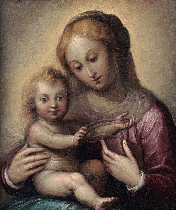 Guglielmo Caccia detto il Moncalvo - Madonna con Bambino